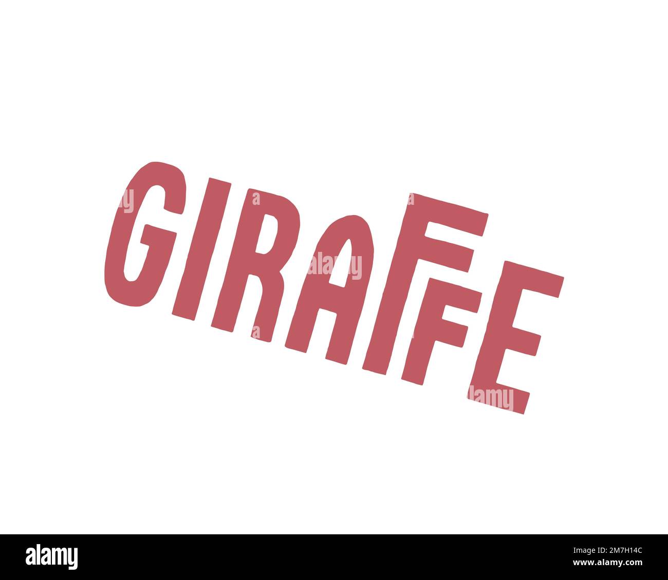 Giraffa World Kitchen, logo ruotato, sfondo bianco B Foto Stock