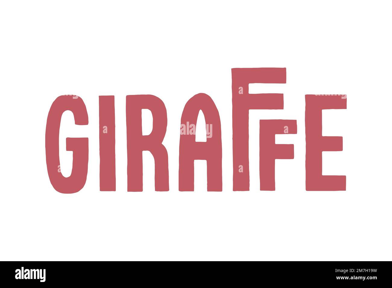 Giraffe World Kitchen, Logo, sfondo bianco Foto Stock