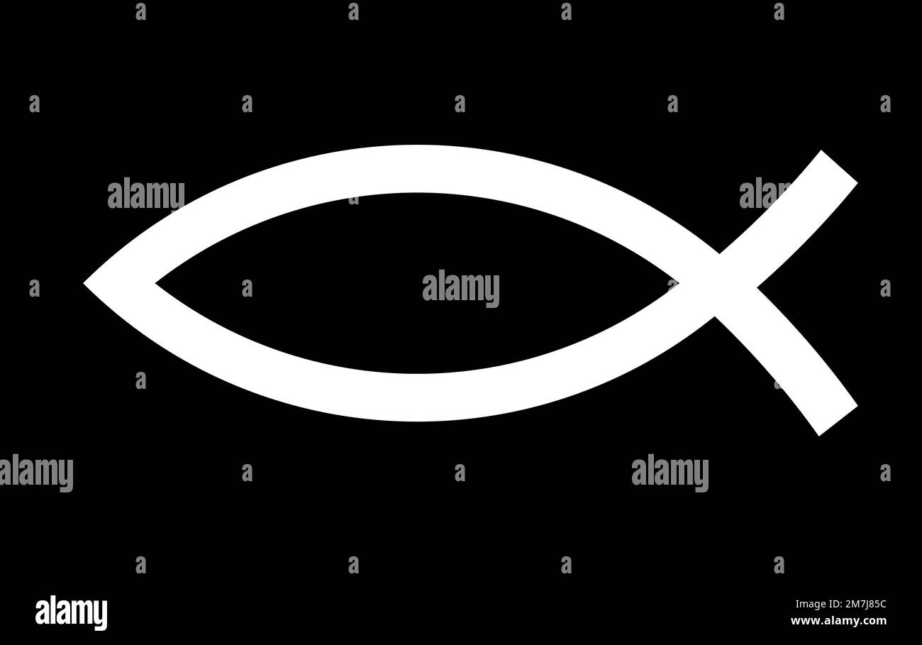 Simbolo cristiano del pesce simbolo cristiano Foto e Immagini Stock in