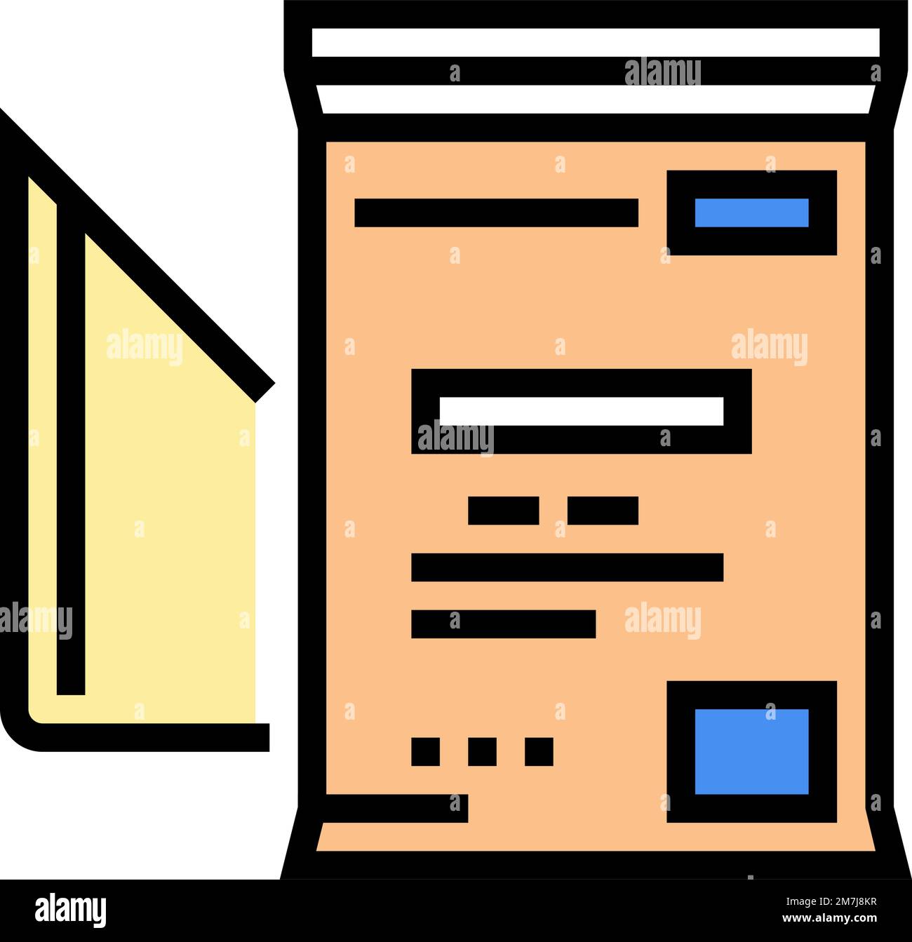 illustrazione vettoriale dell'icona a colori della bendatura triangolare di primo soccorso Illustrazione Vettoriale