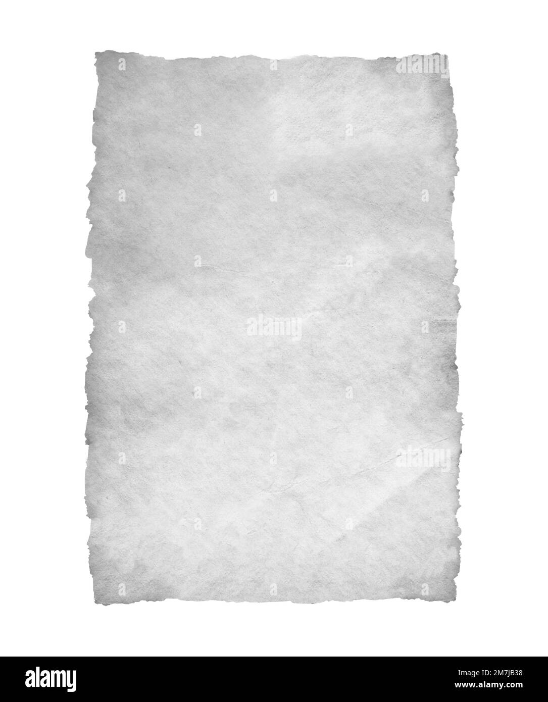 Lettera vintage di carta vecchia isolata su sfondo bianco Foto Stock