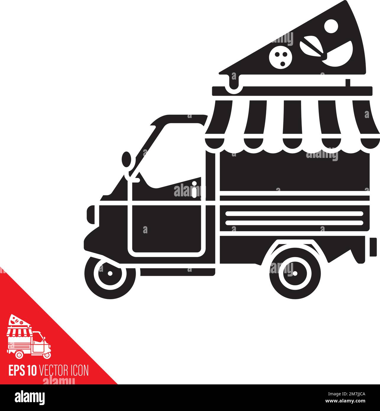 Pizza truck fast food icon immagini e fotografie stock ad alta risoluzione  - Alamy