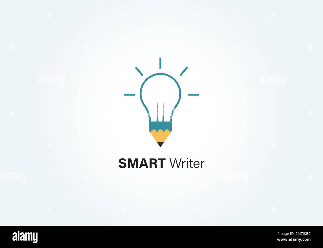 modello smart writer logo design per il business. logo e icona del produttore Illustrazione Vettoriale