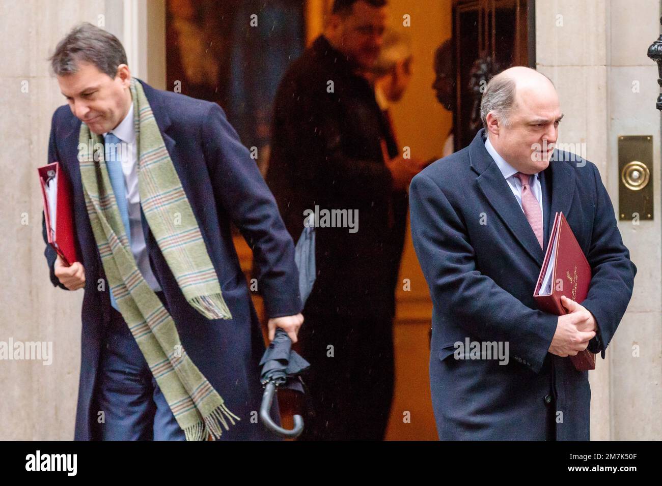 Downing Street, Londra, Regno Unito. 10th gennaio 2023. John Glenn, Segretario principale del Tesoro, e ben Wallace MP, Segretario di Stato per la Difesa, partecipa alla riunione settimanale del Gabinetto al 10 di Downing Street. Foto di Amanda Rose/Alamy Live News Foto Stock