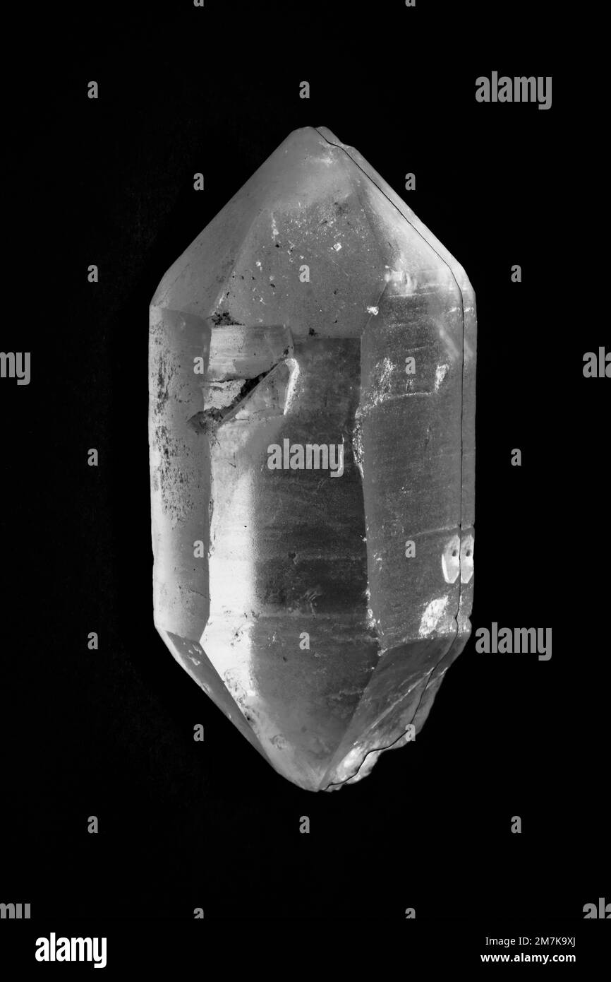 Rocce e minerali, campione di laboratorio di cristalli di quarzo Foto Stock