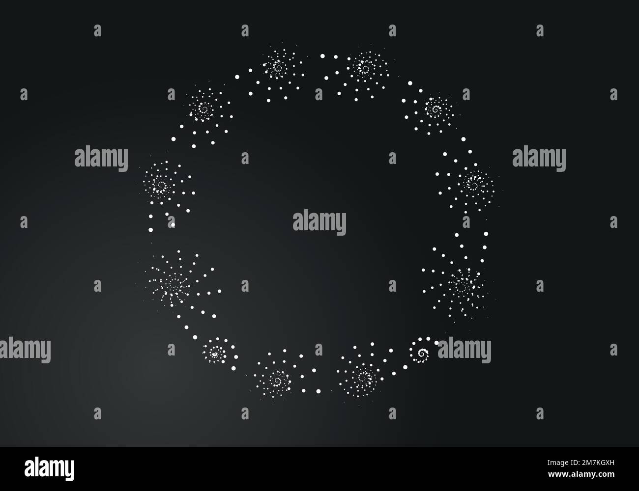 Poster di sfondo a punti astratti con dinamica. Illustrazione del vettore di rete della tecnologia. Illustrazione Vettoriale