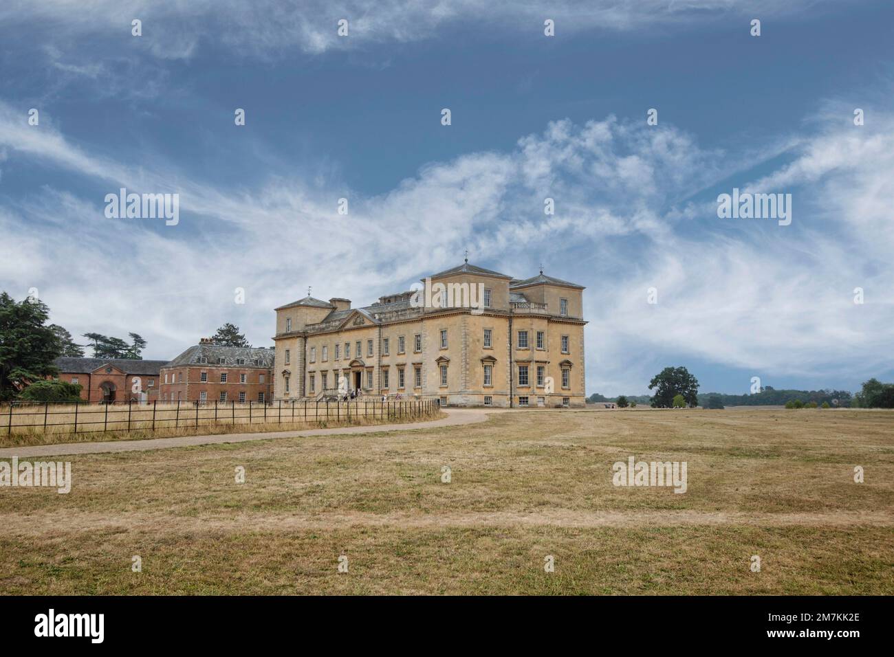 Una vista della corte di Croome 18th ° secolo mansione Worcestershire Inghilterra Foto Stock