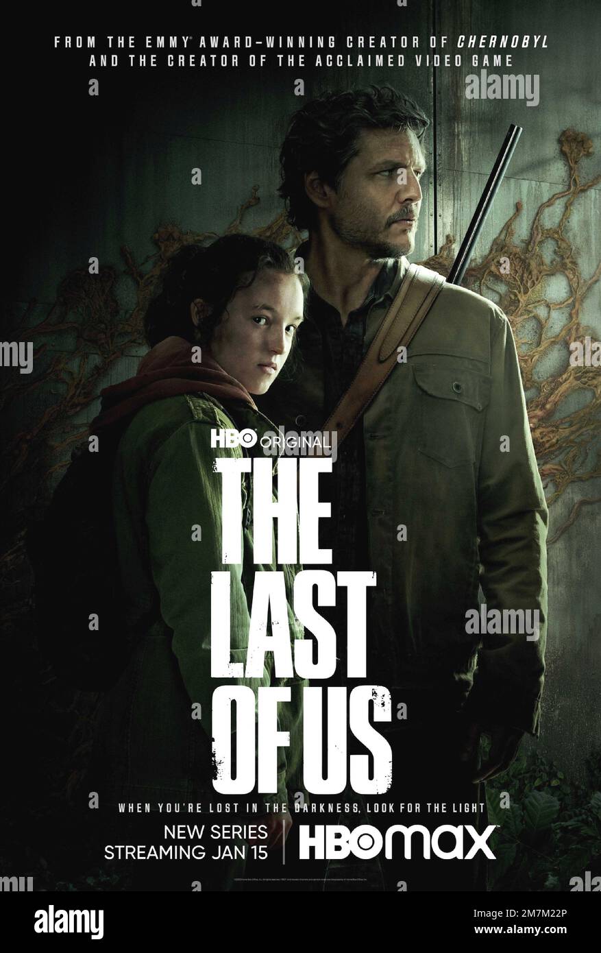 Poster - Pedro Pascal, Bella Ramsey, 'The Last of US' (2023). Photo credit:  HBO Foto stock - Alamy