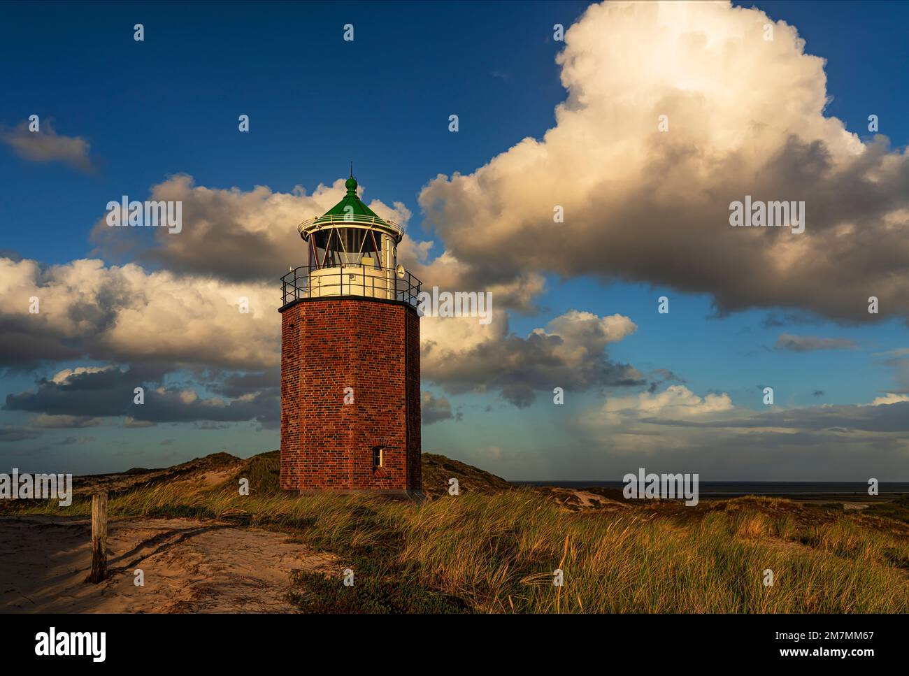 Luce di incrocio 'Rotes Kliff', Kampen, isola di Sylt Foto Stock