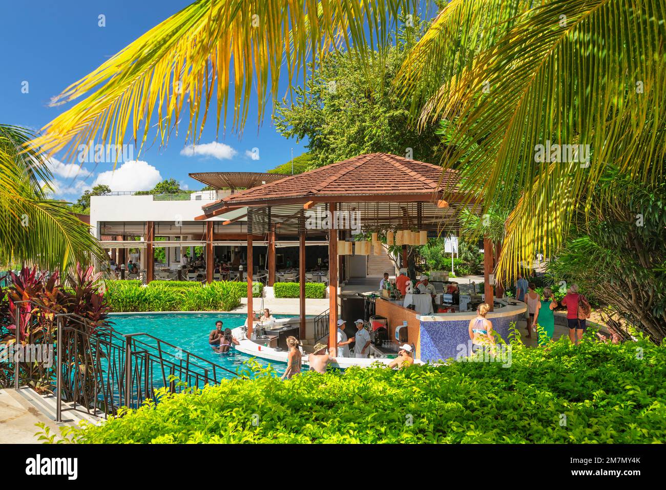 Resort di lusso Dreams Las Mareas, Playa El Jobo, Guanacaste, Costa Rica, America Centrale Foto Stock