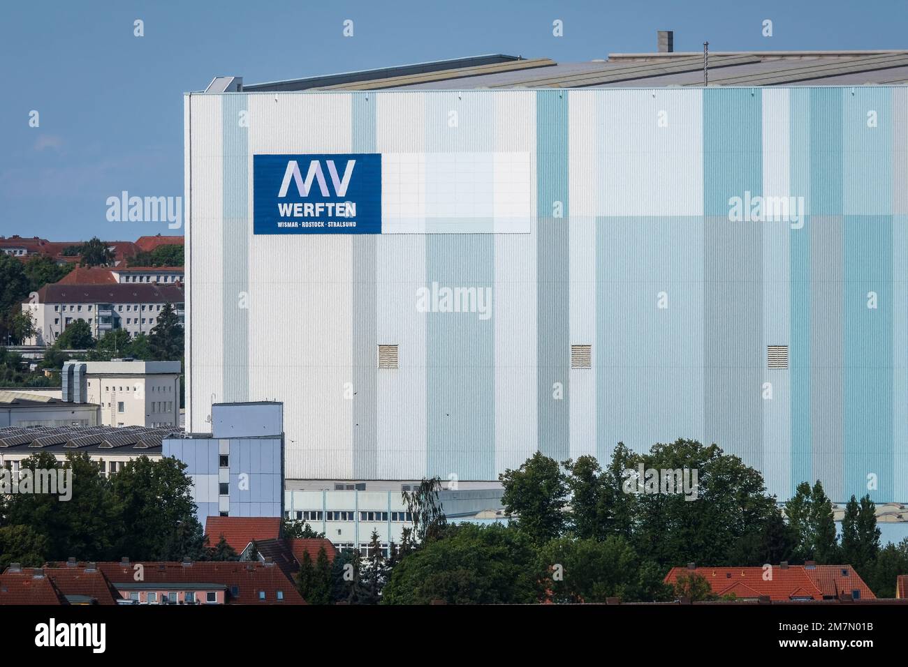 Molo di costruzione, MV Werften Wismar, Wismar, Meclemburgo-Pomerania occidentale, Germania Foto Stock