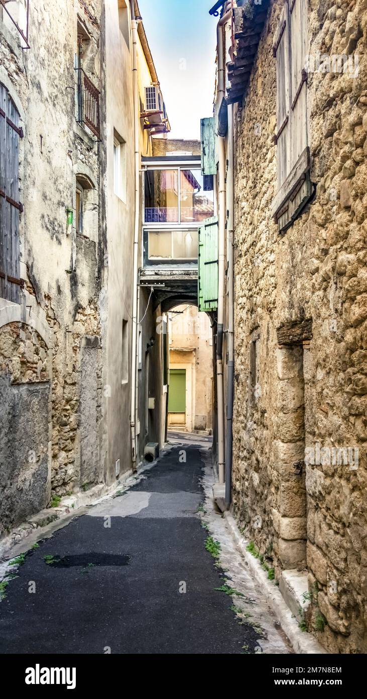 Village Street a Capestang. Foto Stock Village Street a Capestang. Foto Stock