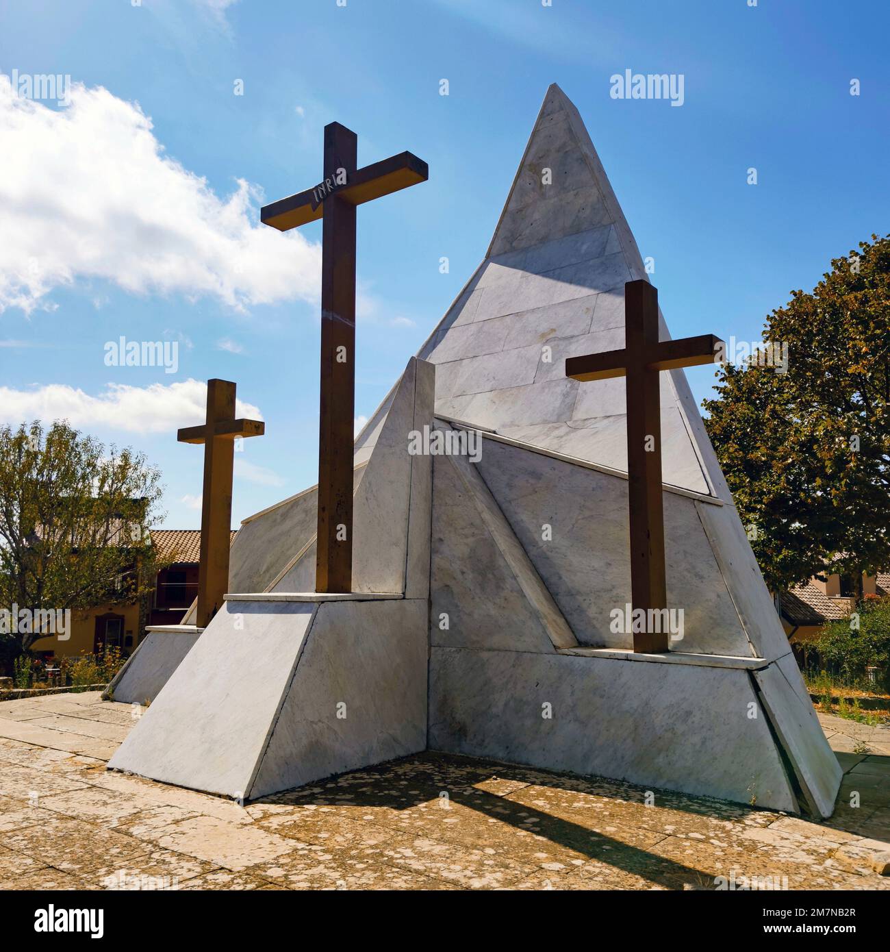 Luogo religioso in design moderno nella città di Cesaro, Sicilia Foto Stock