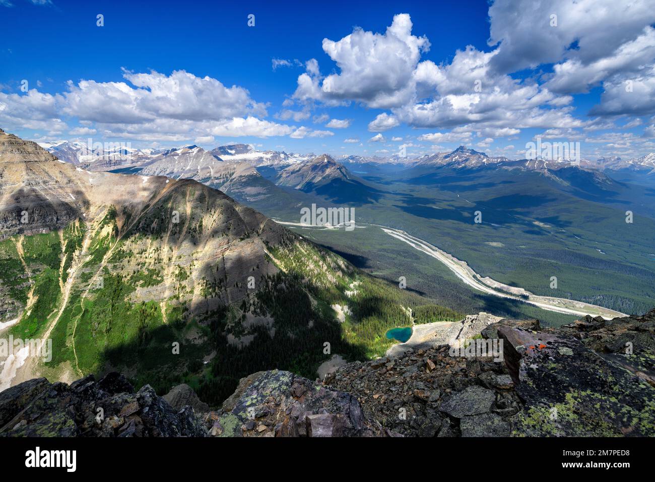 Vista da Mount St Piran Peak Foto Stock