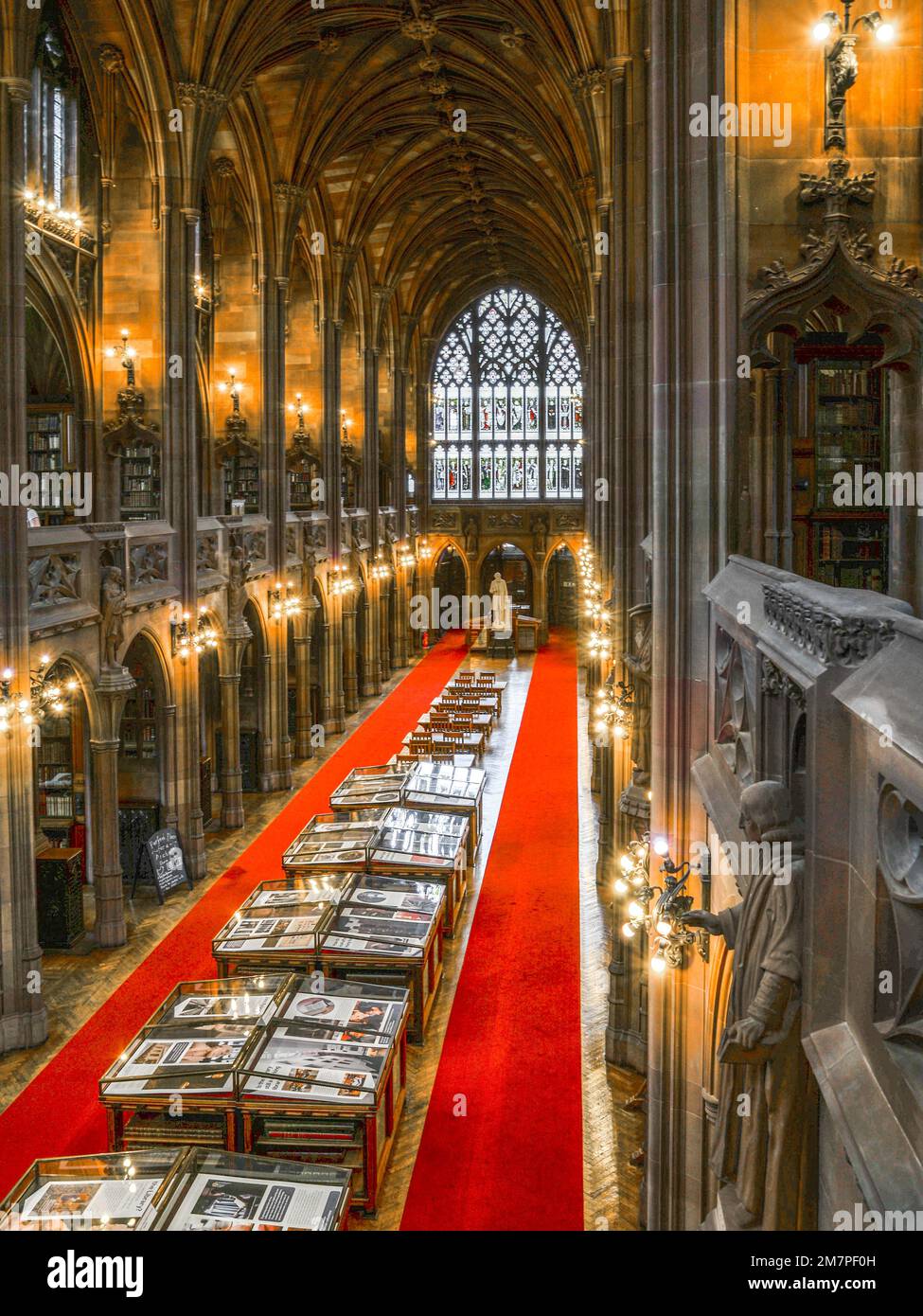 John Rylands Library, Deansgate, Manchester, Regno Unito Foto Stock