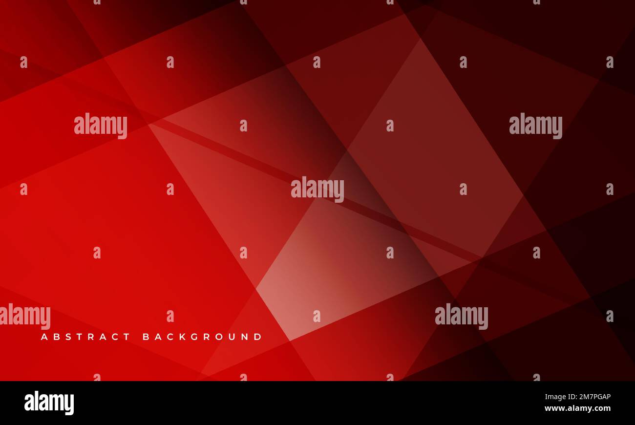 Sfondo astratto rosso scuro. Banner astratto rosso moderno con forme geometriche. Illustrazione vettoriale Illustrazione Vettoriale