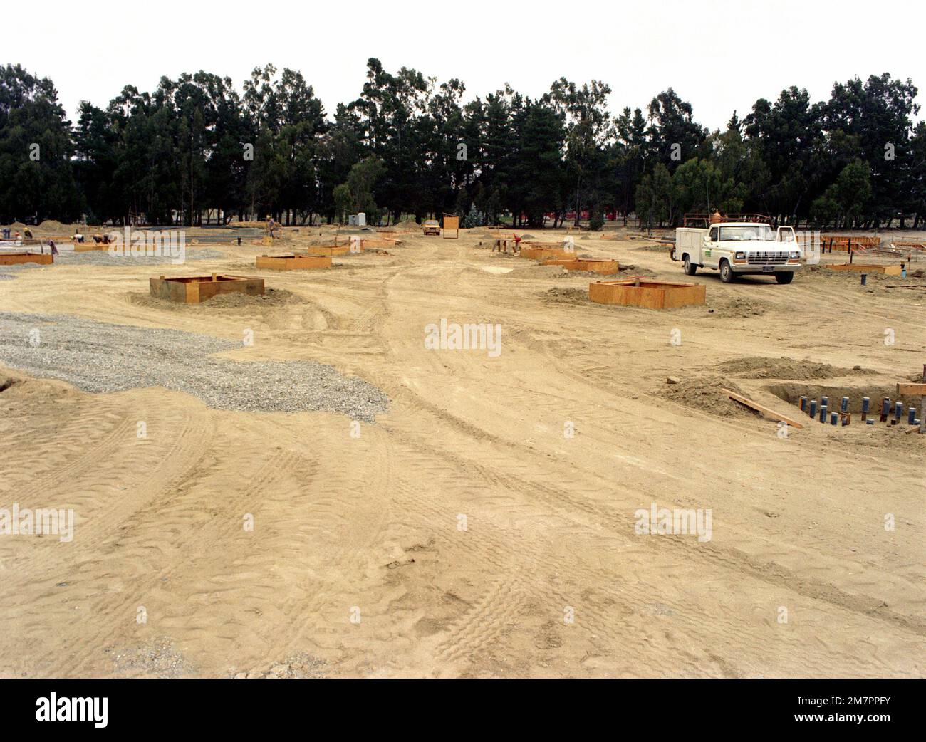 Una panoramica generale del sito per l'impianto di test integrato MX (ITF) durante la costruzione degli impianti MX. Base: Vandenberg Air Force base Stato: California (CA) Paese: Stati Uniti d'America (USA) Foto Stock