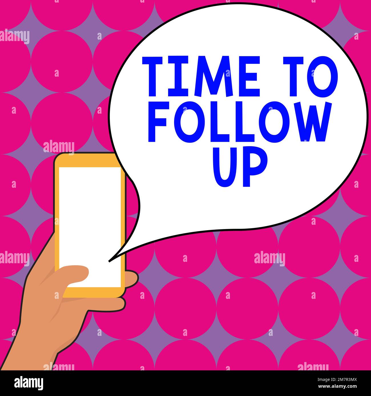 Scrittura a mano segno tempo di follow-up, Business Concept richiesta dell'attività precedente o continuazione delle informazioni Foto Stock