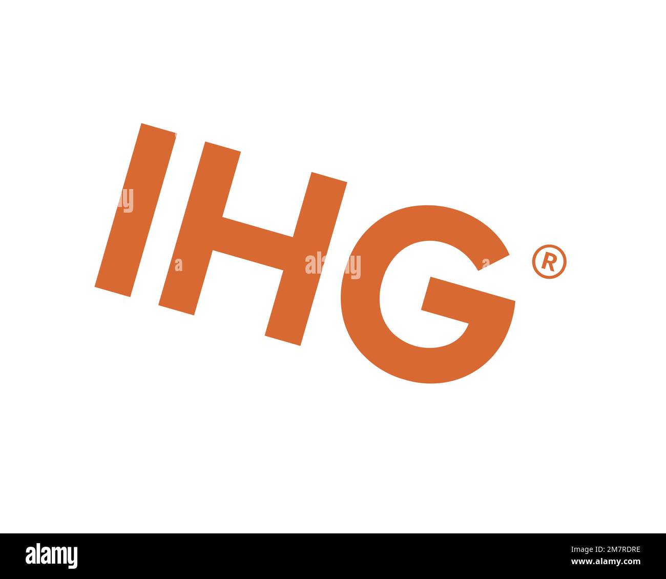 InterContinental Hotels Group, logo ruotato, sfondo bianco B Foto Stock