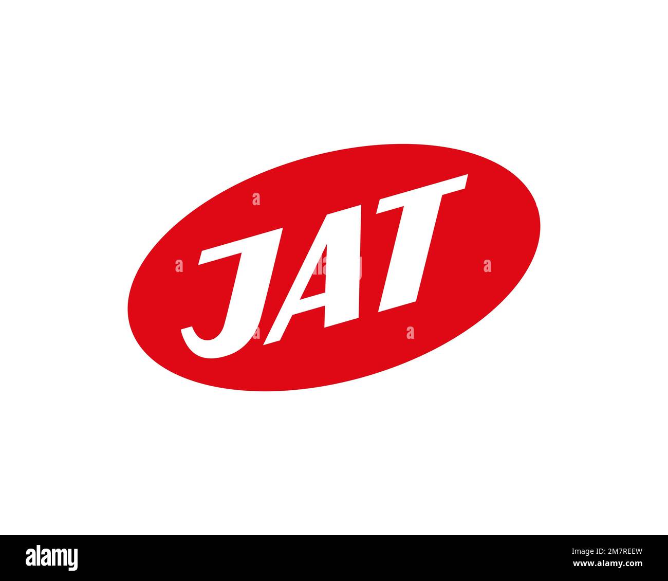 Jat Airways, logo ruotato, sfondo bianco Foto Stock