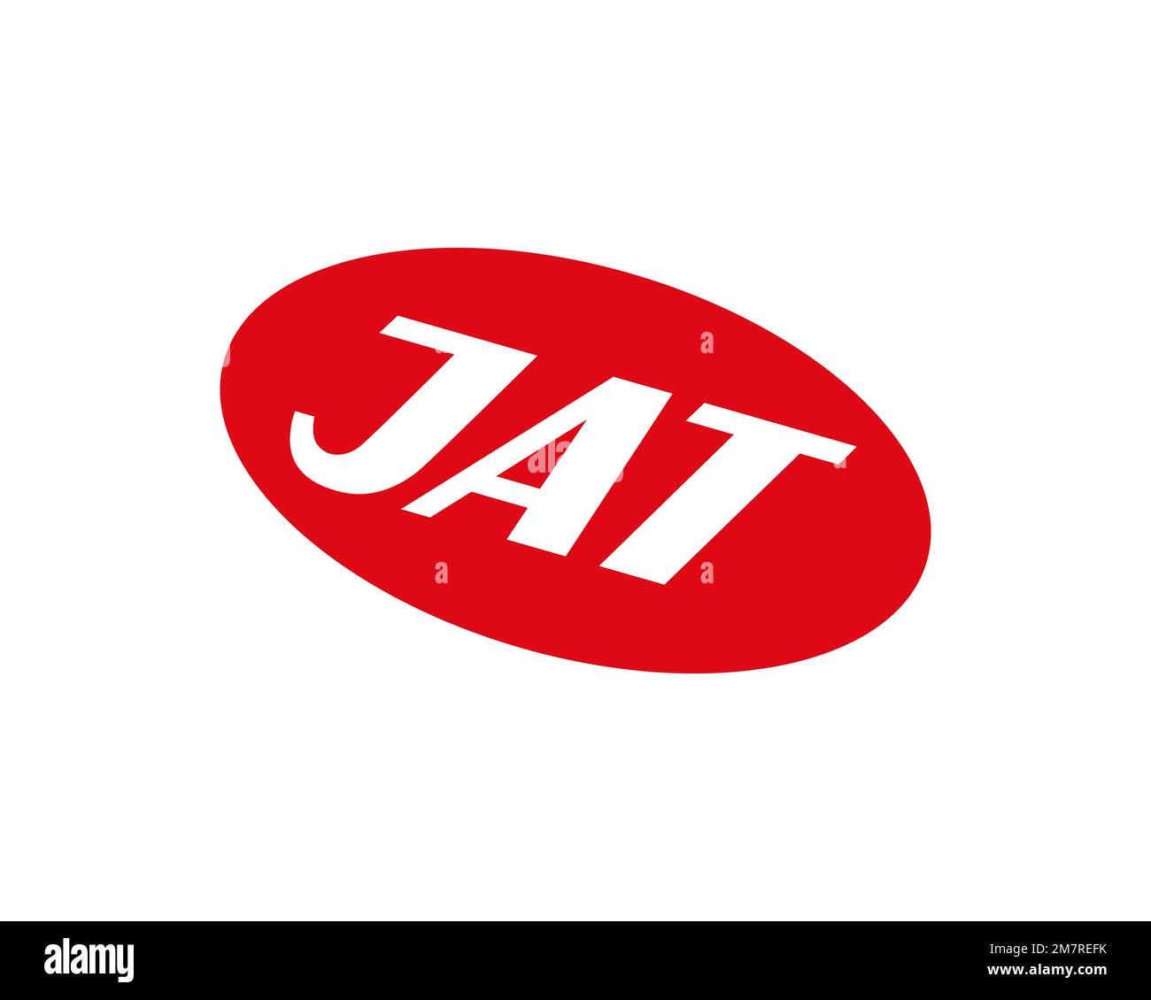 Jat Airways, logo ruotato, sfondo bianco B Foto Stock