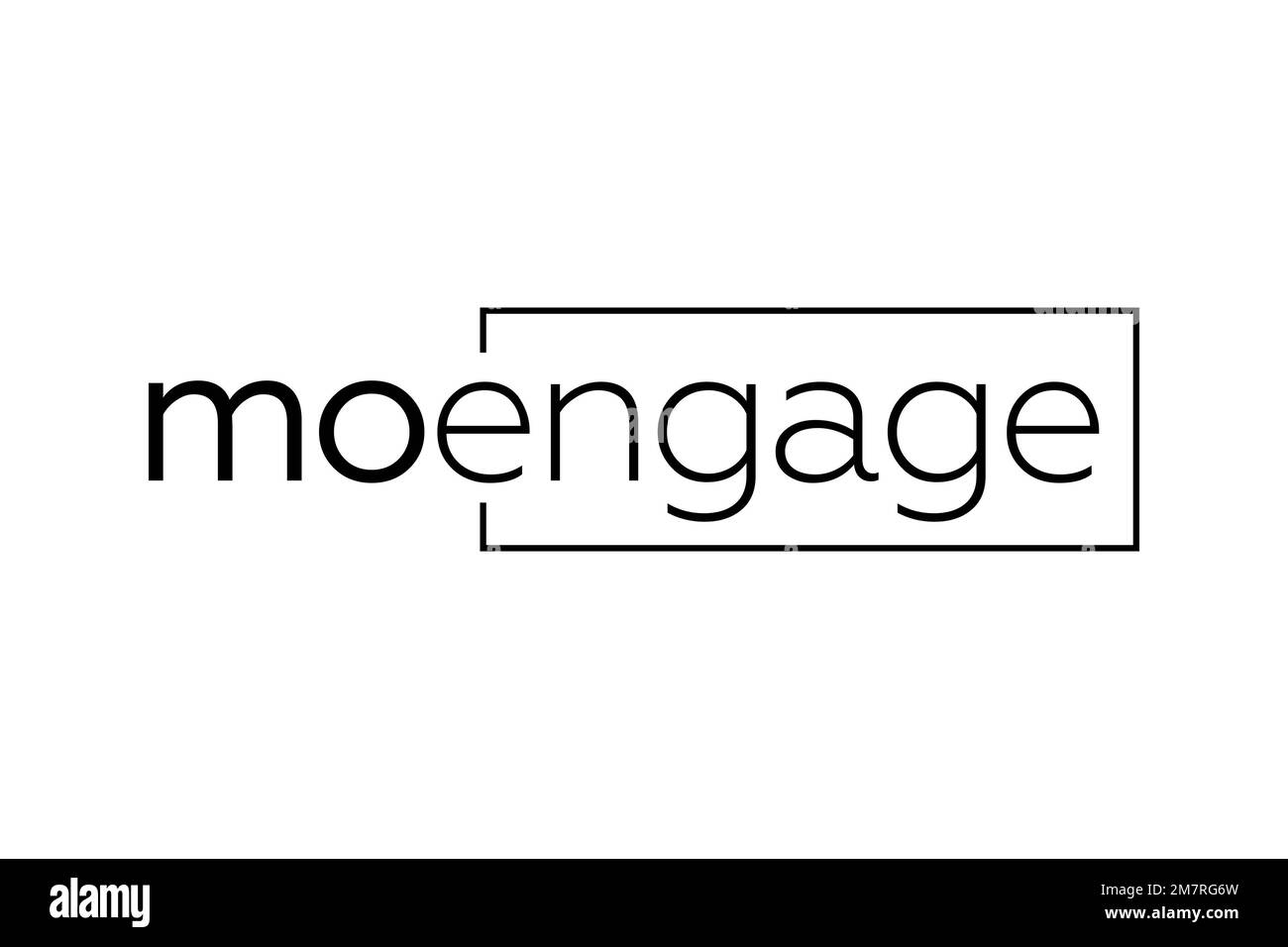 MoEngage, Logo, sfondo bianco Foto Stock