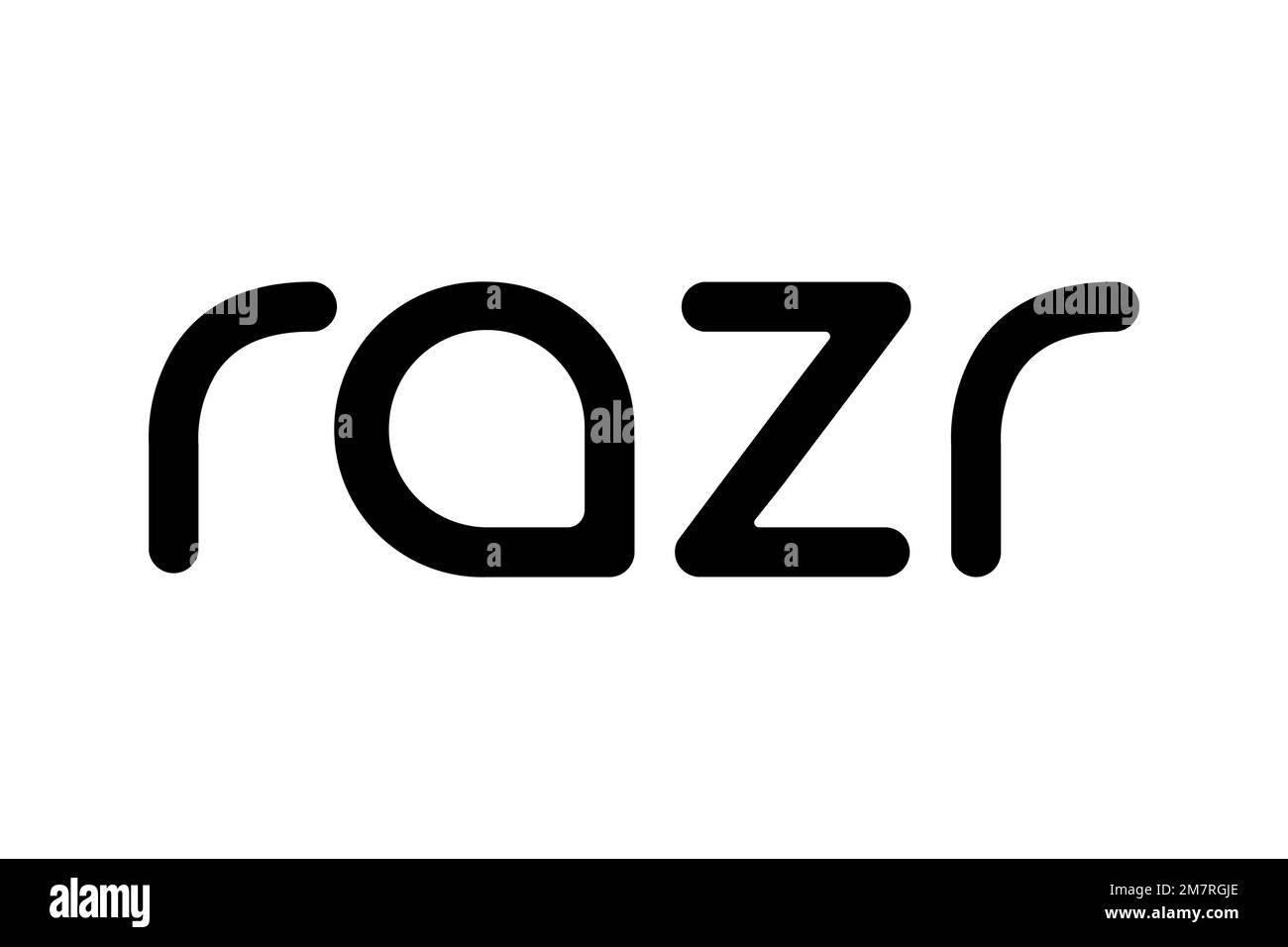 Motorola Razr, logo, sfondo bianco Foto Stock