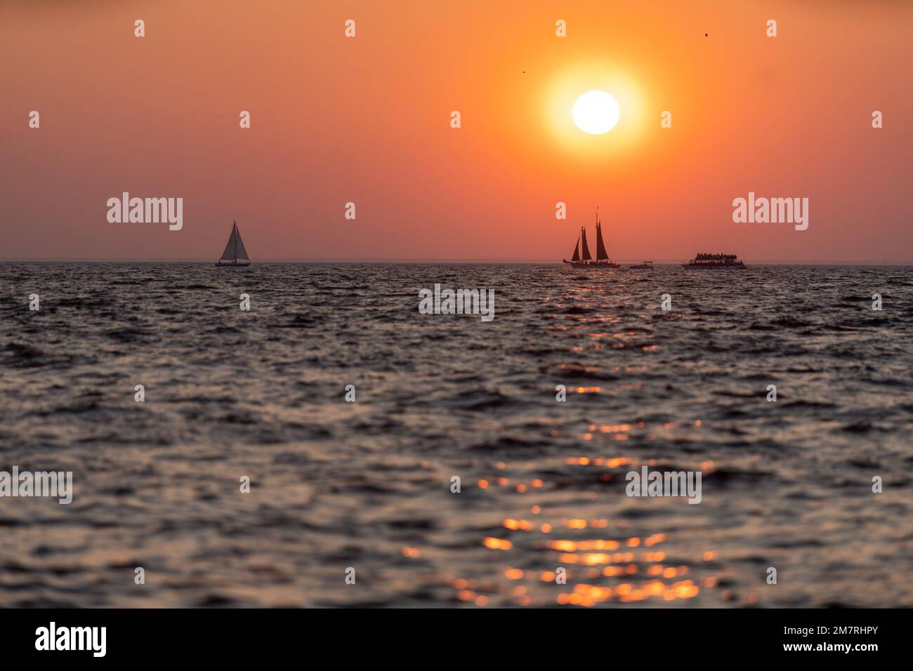 Sunset Over Door County, Wisconsin Foto Stock