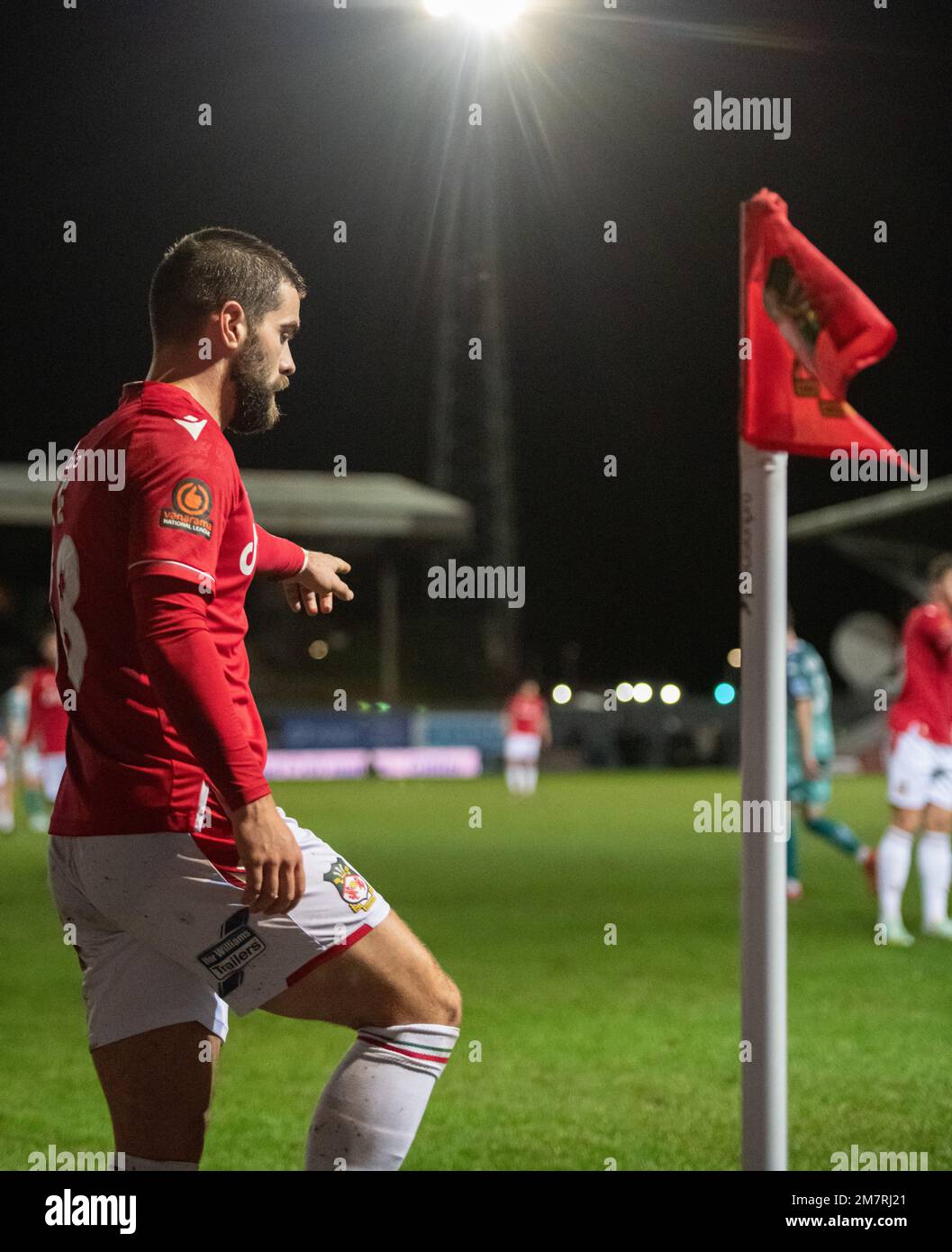 Wrexham, Wrexham County Borough, Galles. 10th gennaio 2023. Elliot Lee, durante il Wrexham Association Football Club V Bromley Football Club all'ippodromo, nella Vanarama National League. (Credit Image: ©Cody Froggatt) Foto Stock