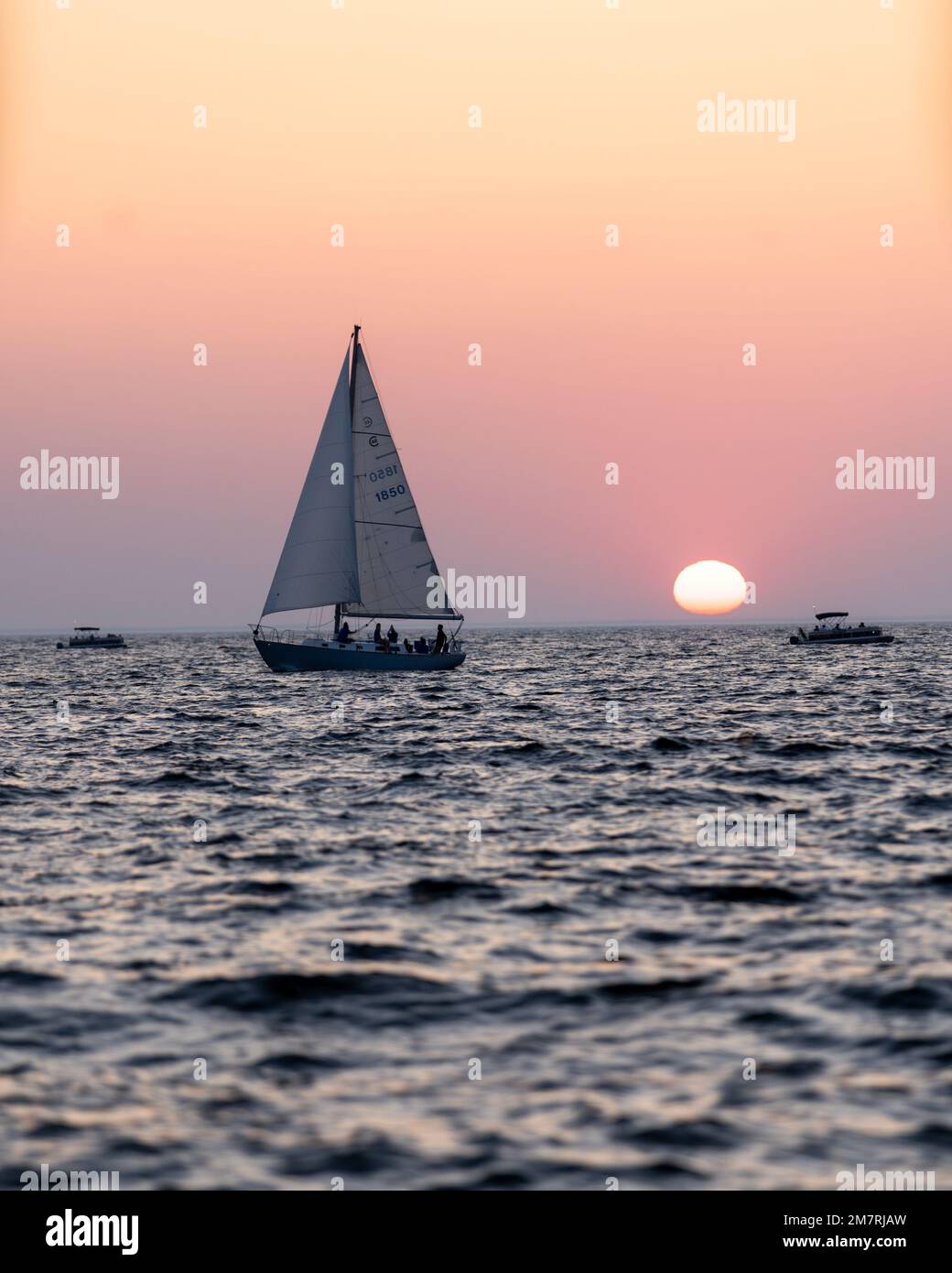 Sunset Over Door County, Wisconsin Foto Stock