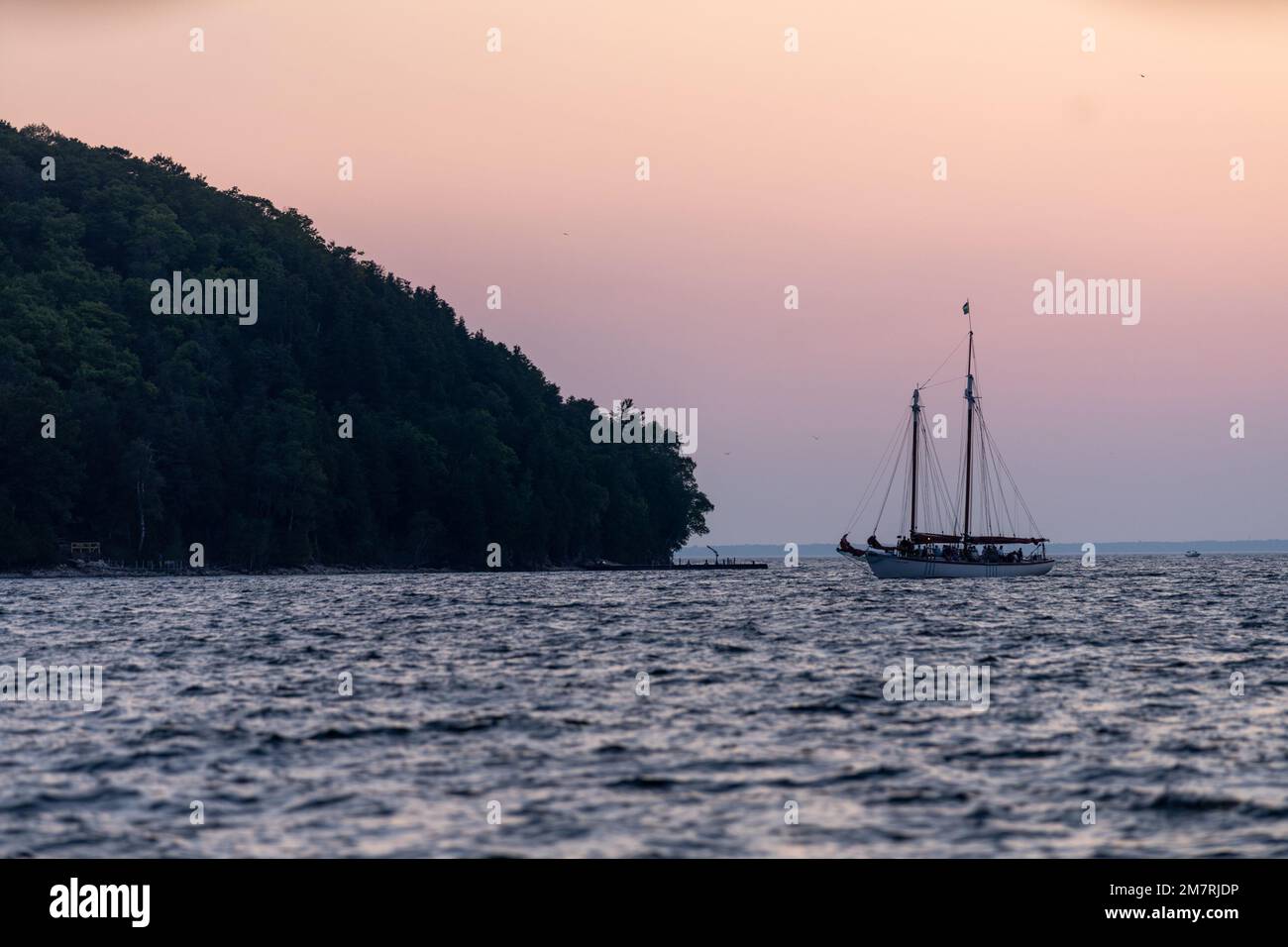 Sunset Over Door County, Wisconsin Foto Stock