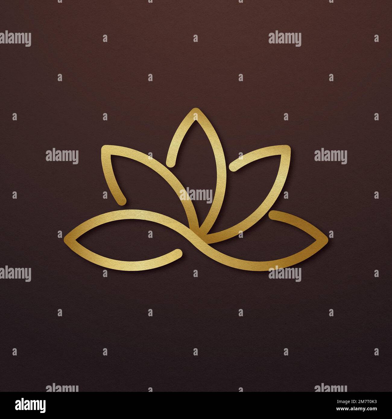 Spa business logo vettoriale oro lotus icona design Illustrazione Vettoriale