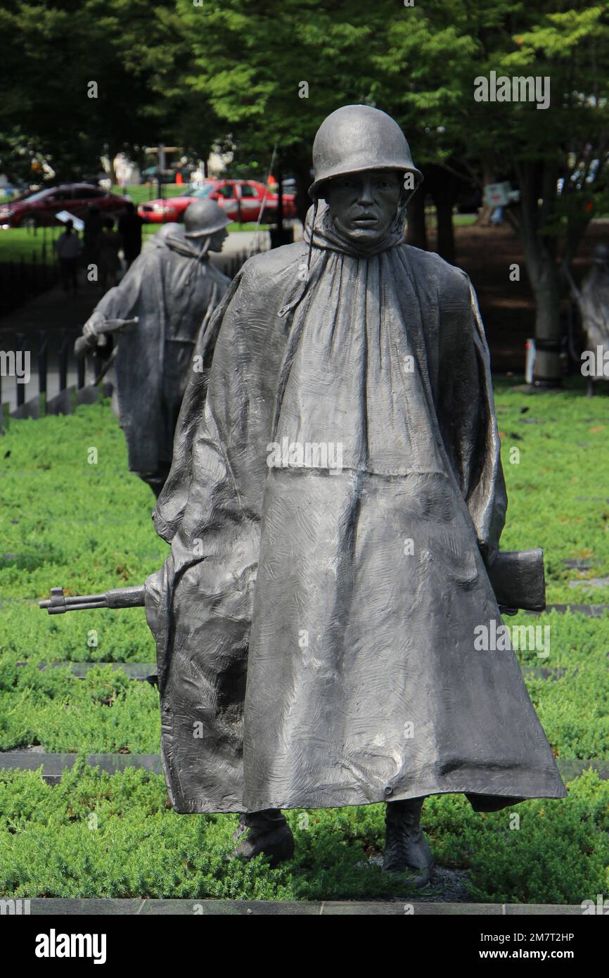 Korean War Veterans Memorial Washington DC servizio parco nazionale Foto Stock