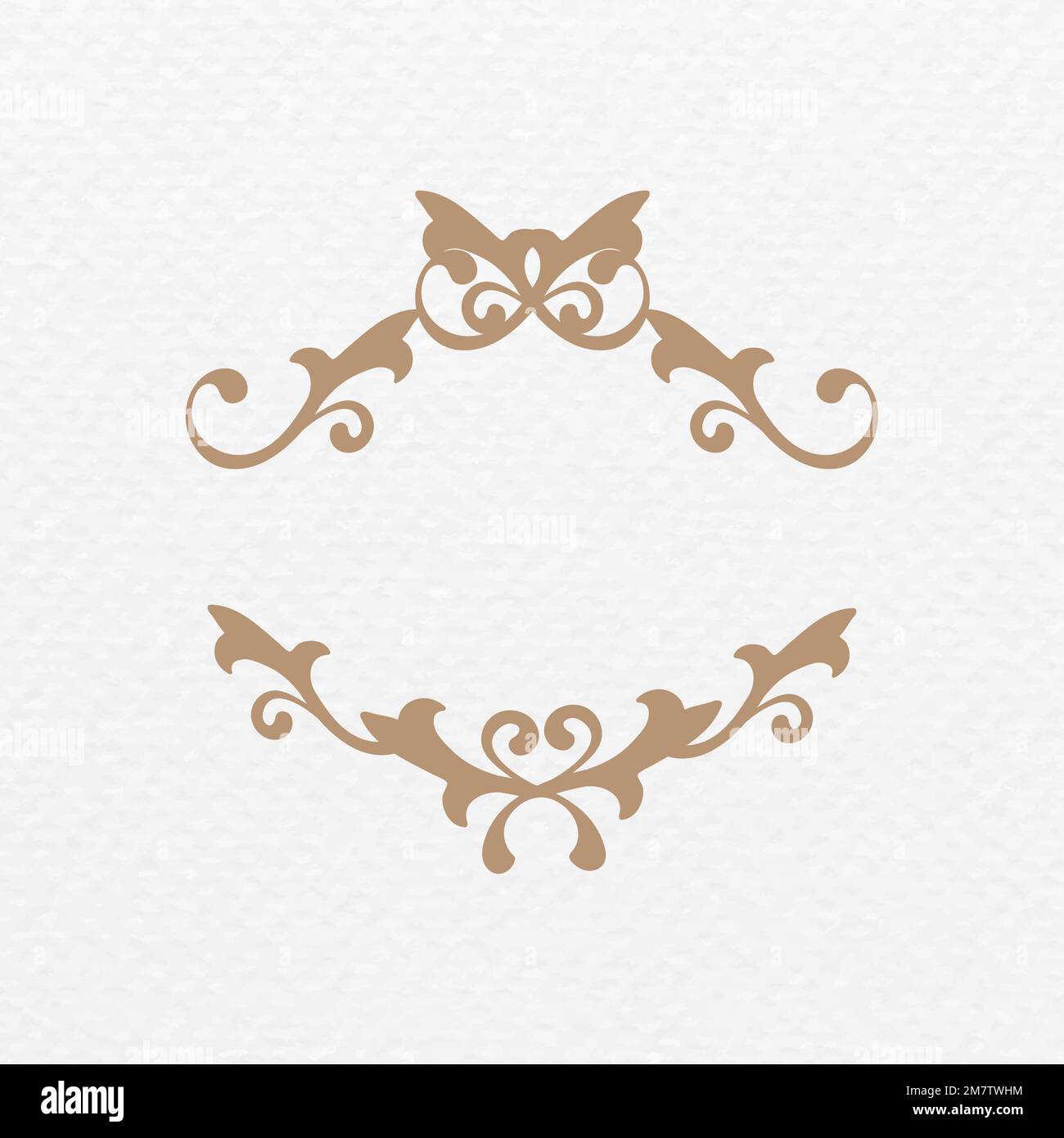 Elegante vettore ornamentale cornice bronzo Illustrazione Vettoriale