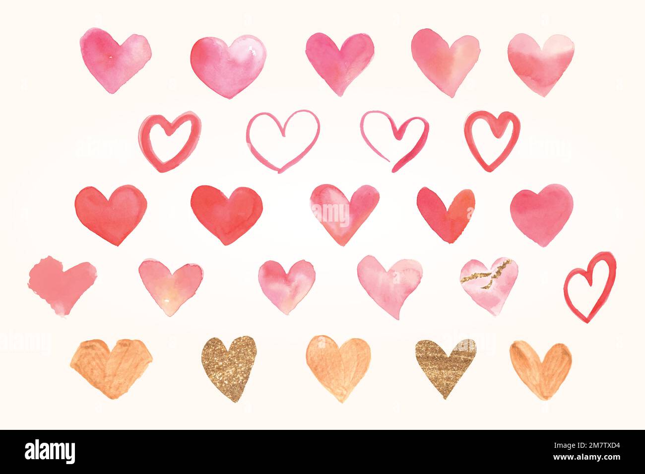 Adesivo cuore colorato valentine & n° 39;s collezione vettoriale Illustrazione Vettoriale