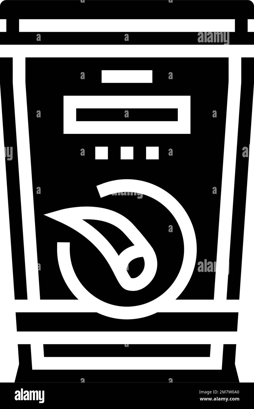 illustrazione del vettore icona di aloe vera in polvere Illustrazione Vettoriale