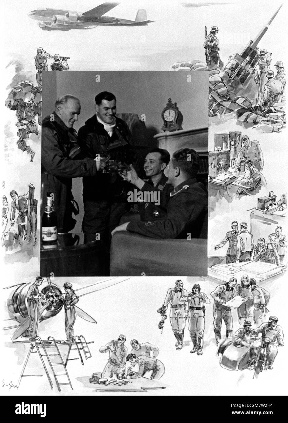 Illustrazione: 'Fotografie di piloti tedeschi' artista: Muller-Gera. Paese: Sconosciuto Foto Stock