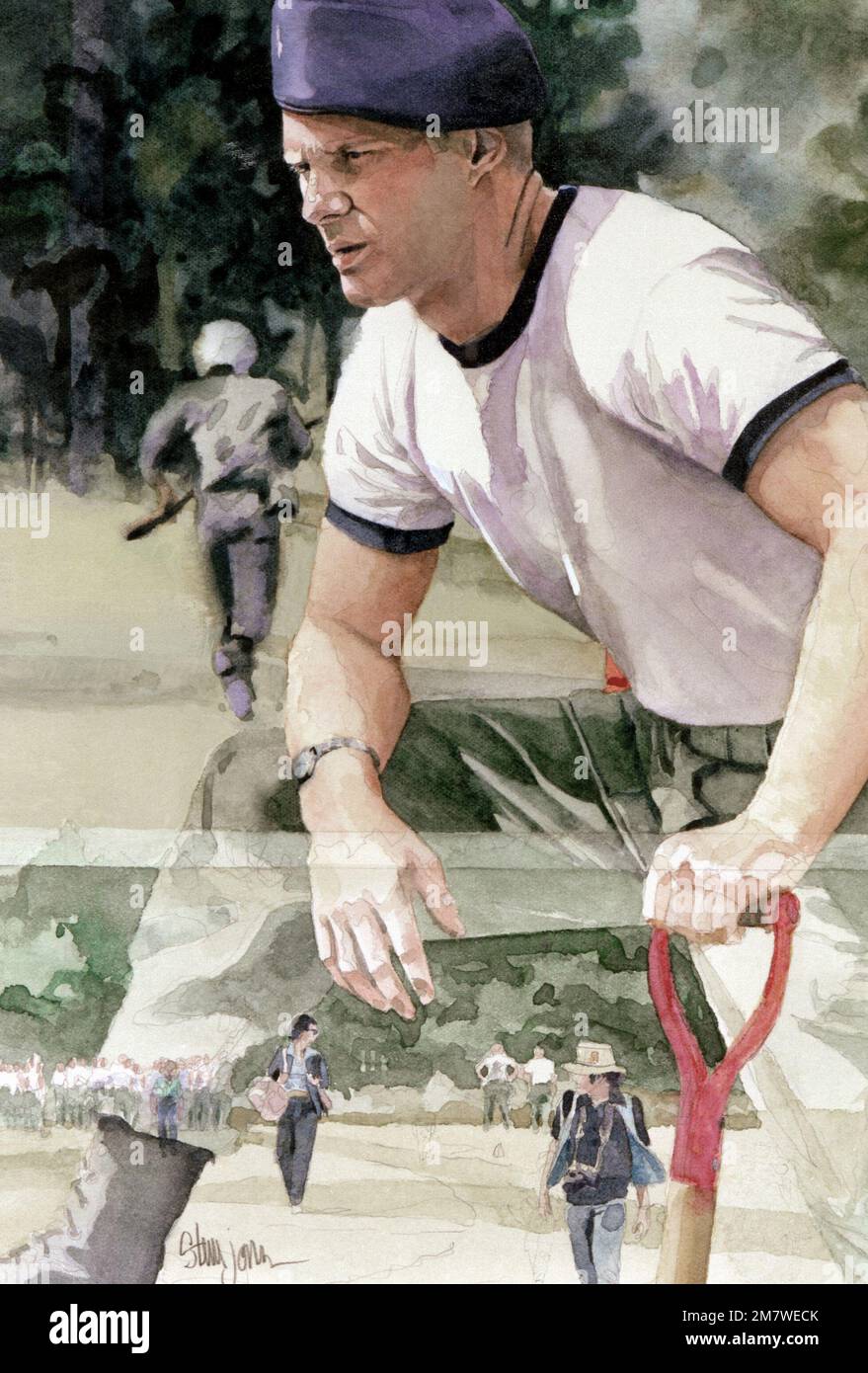 Illustrazione: 'Basic Training Air Force Academy' artista: Steve Jones copyright. Paese: Sconosciuto Foto Stock