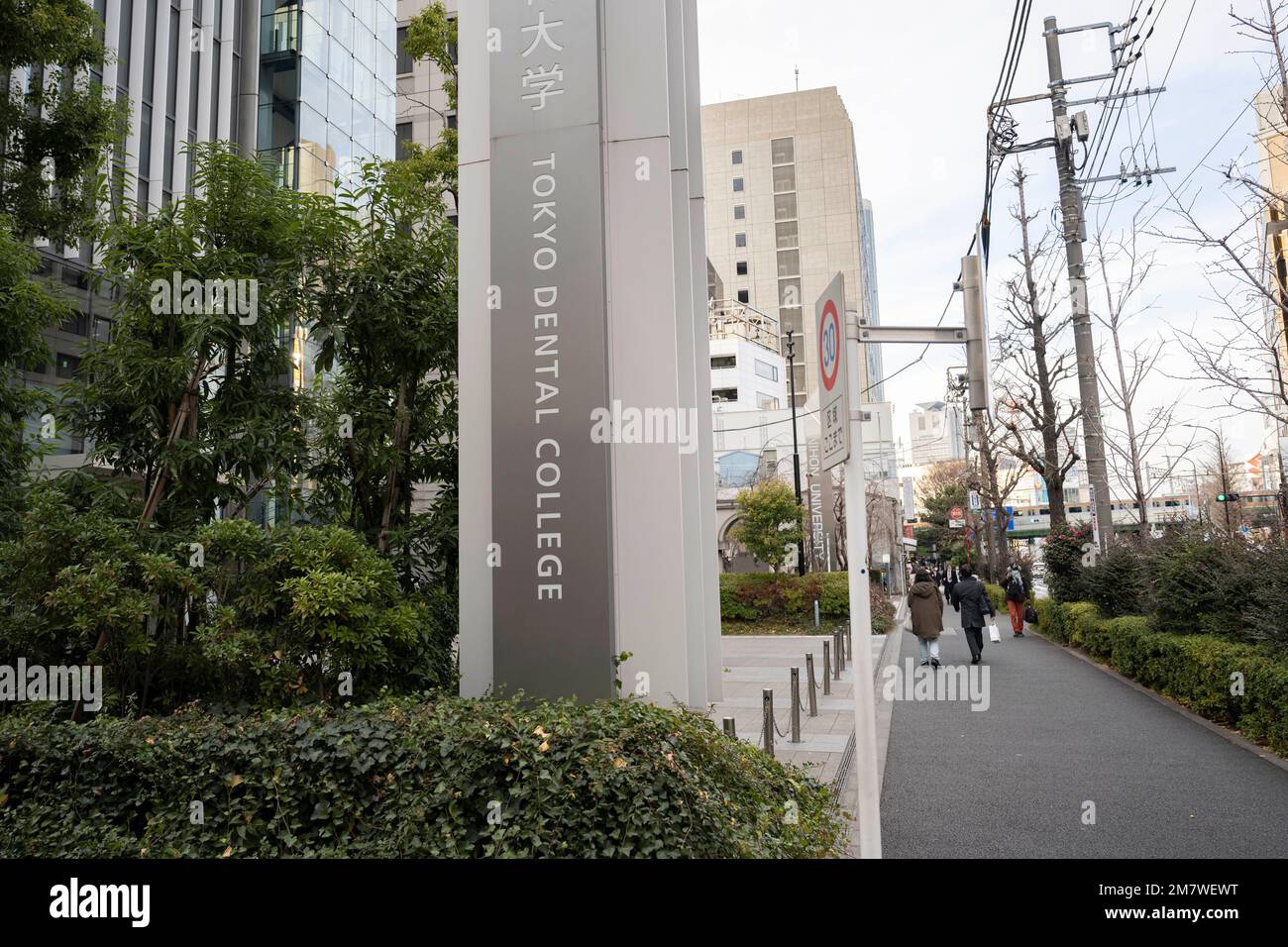 Tokyo, Giappone. 6th Jan, 2023. Il Tokyo Dental College, conosciuto anche come Æ±äº¬Æ-¯å§'å¤-¦ (TÅkyÅ Shika Daigaku) in giapponese, è una scuola privata di odontoiatria situata a Tokyo, Giappone. Fondata nel 1928, è una delle scuole odontoiatriche più antiche e rinomate del Giappone, che offre corsi di laurea e di laurea in odontoiatria, nonché corsi di formazione continua per i professionisti del settore odontoiatrico. Il College ha molte cliniche a Tokyo che possono essere visitate dai pazienti. Chiyoda City è un reparto speciale situato nel centro di Tokyo, Giappone. E' conosciuto come il centro politico e amministrativo del Giappone, come è casa Foto Stock