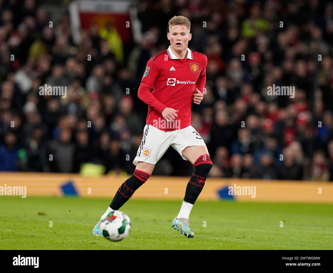 Manchester, Inghilterra, 10th gennaio 2023. Scott McTominay del Manchester United durante la partita della Carabao Cup a Old Trafford, Manchester. Il credito di immagine dovrebbe essere: Andrew Yates / Sportimage Foto Stock