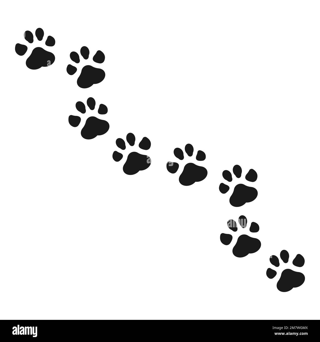 Paw Stampa isolata sullo sfondo. Illustrazione vettoriale. EPS 10. Illustrazione Vettoriale