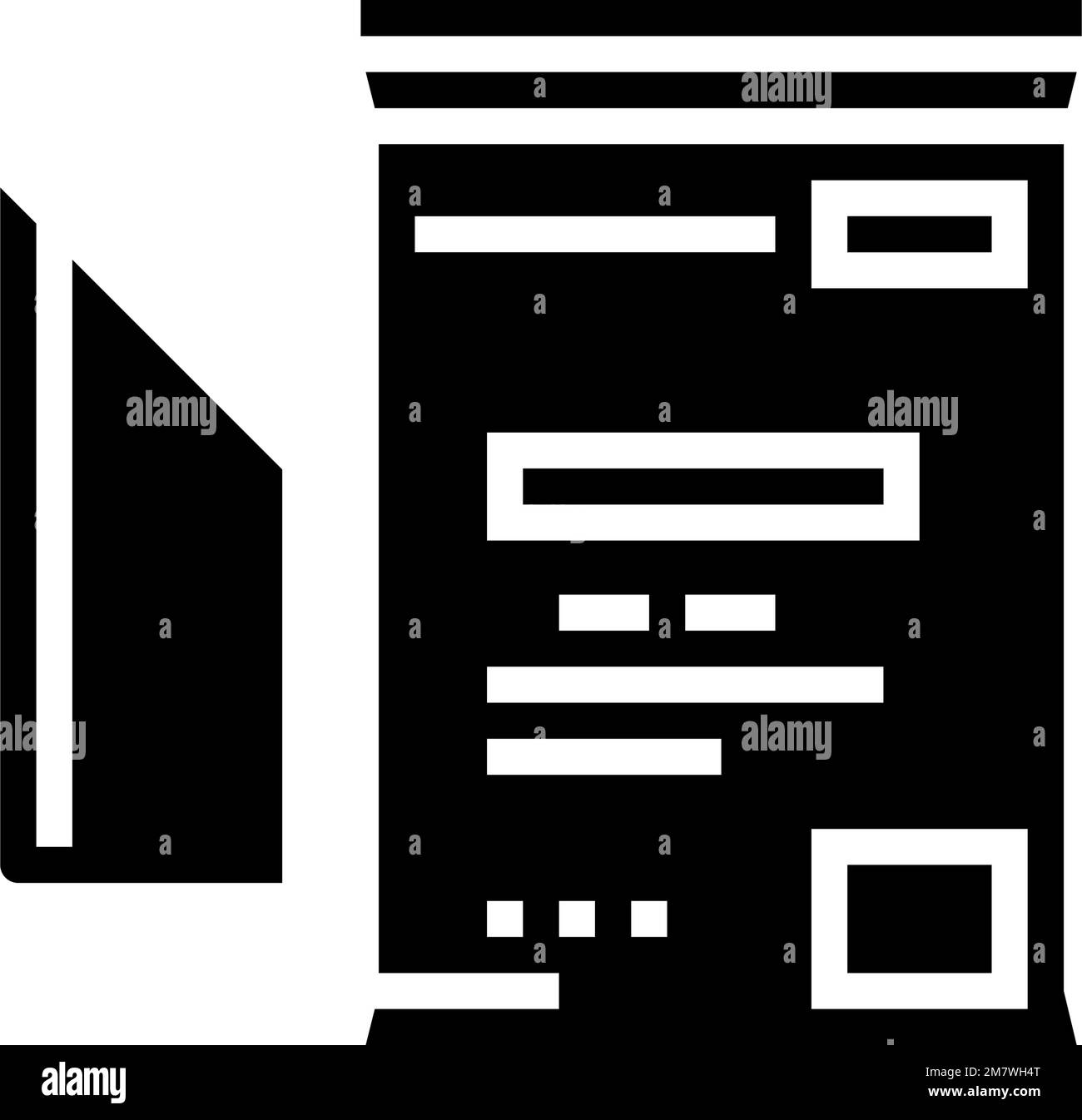 illustrazione vettore icona glifo bendaggio triangolare di primo soccorso Illustrazione Vettoriale