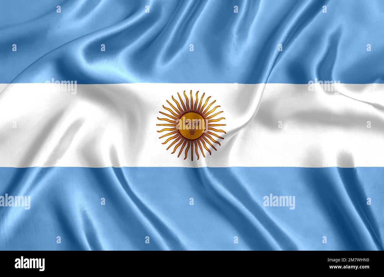 Bandiera dell'Argentina Foto Stock