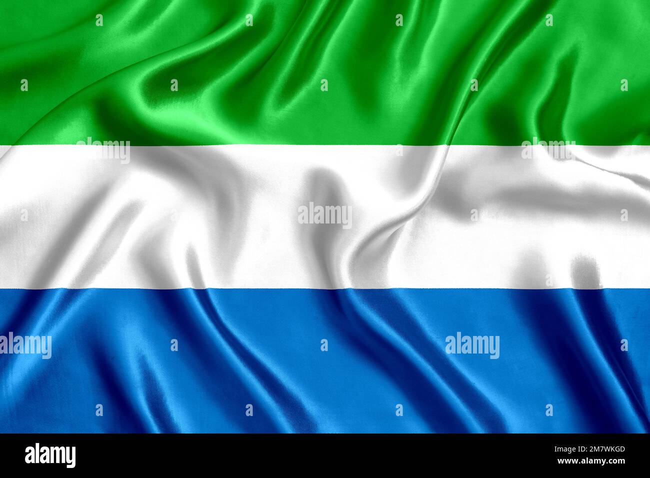 Bandiera della Sierra Leone Foto Stock