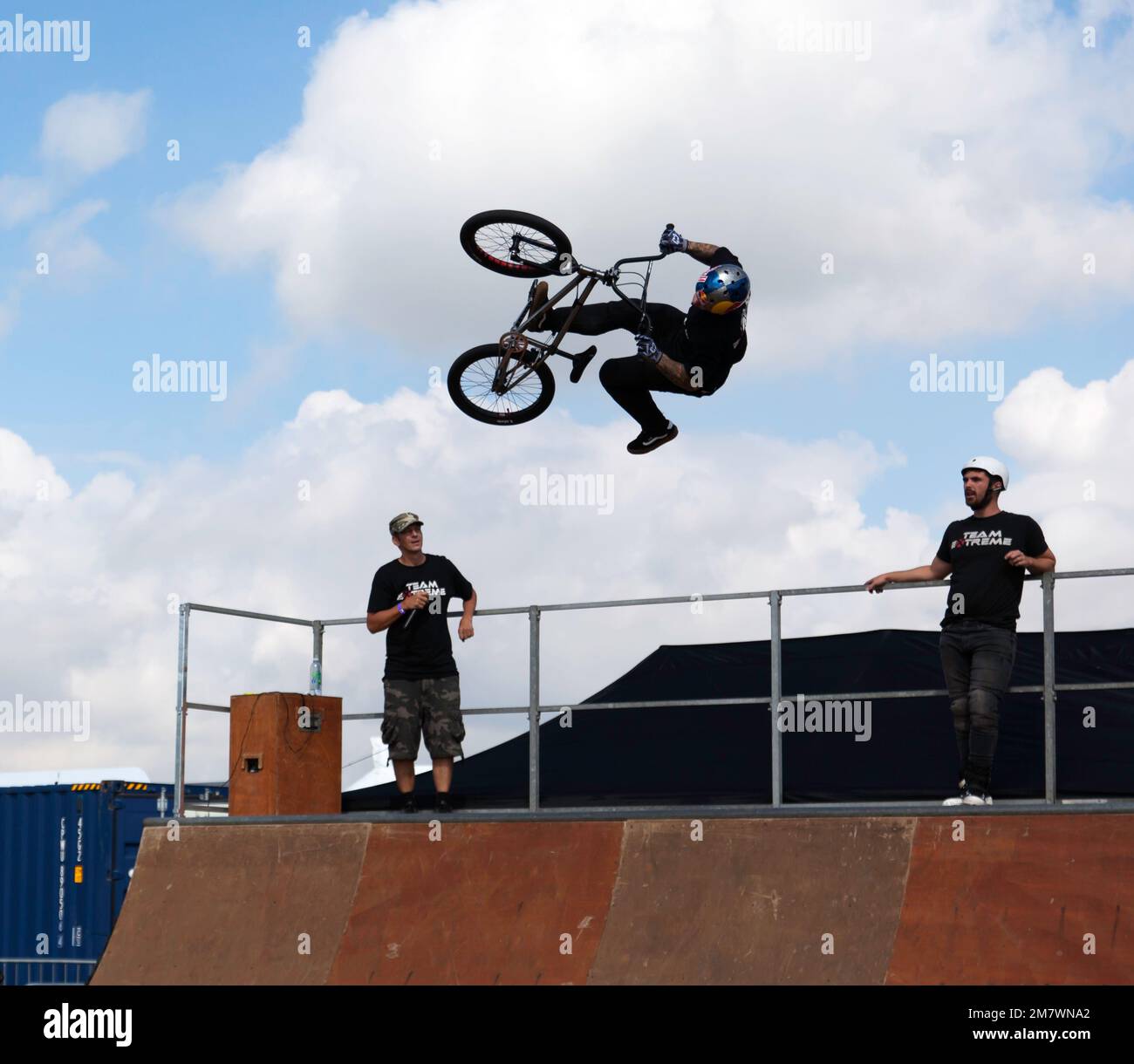 Manifestazione Extreme Sports di BMX Legends, skateboard, scooter e pattinaggio in linea, al Silverstone Classic 2022 Foto Stock