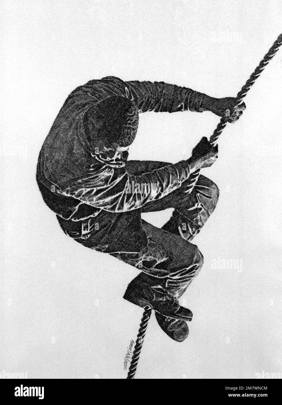 Illustrazione: 'Confidence Course' artista: Murray Tinkelman. Paese: Sconosciuto Foto Stock