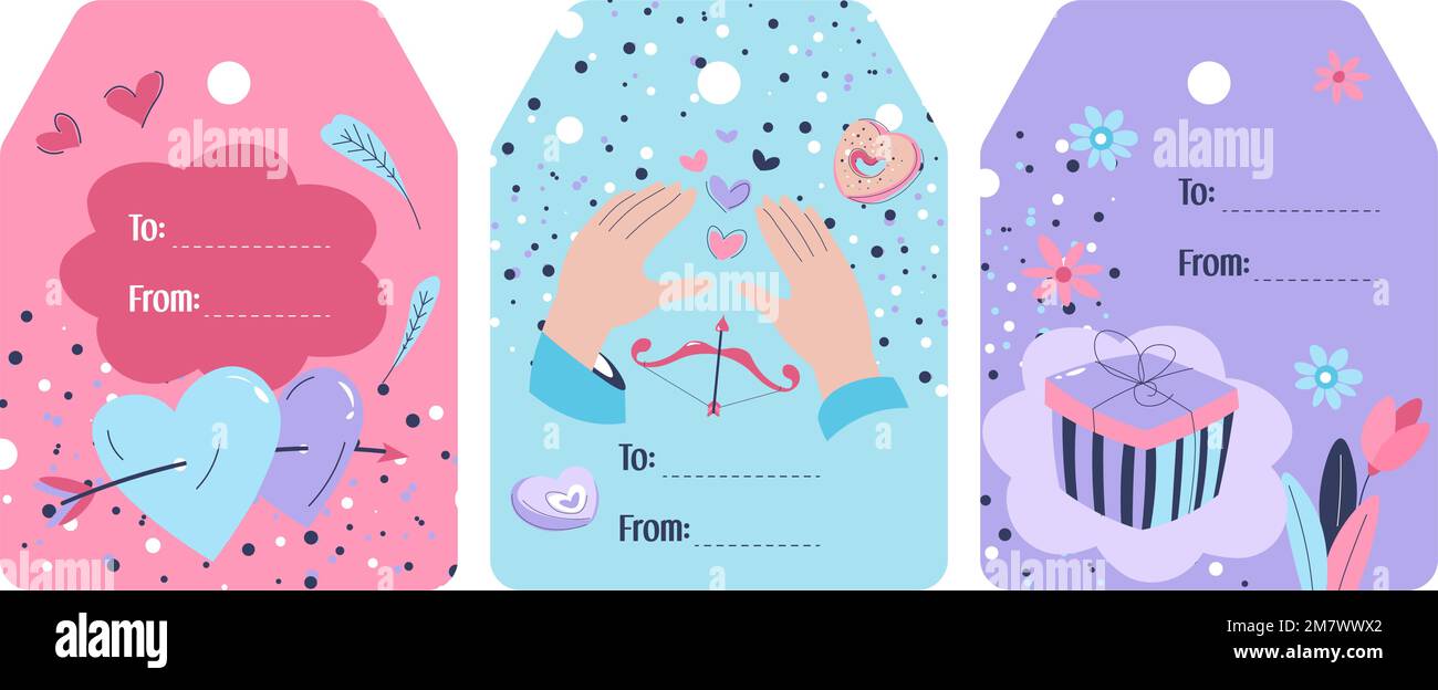 Biglietti d'auguri o etichette con linee per il rilevamento Illustrazione Vettoriale