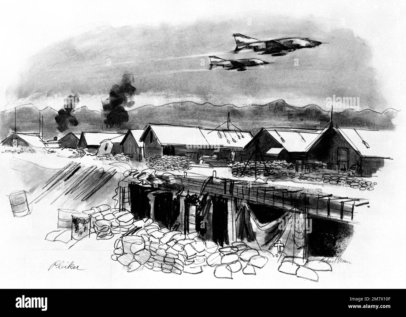 Illustrazione: 'PLEIKU' artista: Richard Green. Paese: Sconosciuto Foto Stock