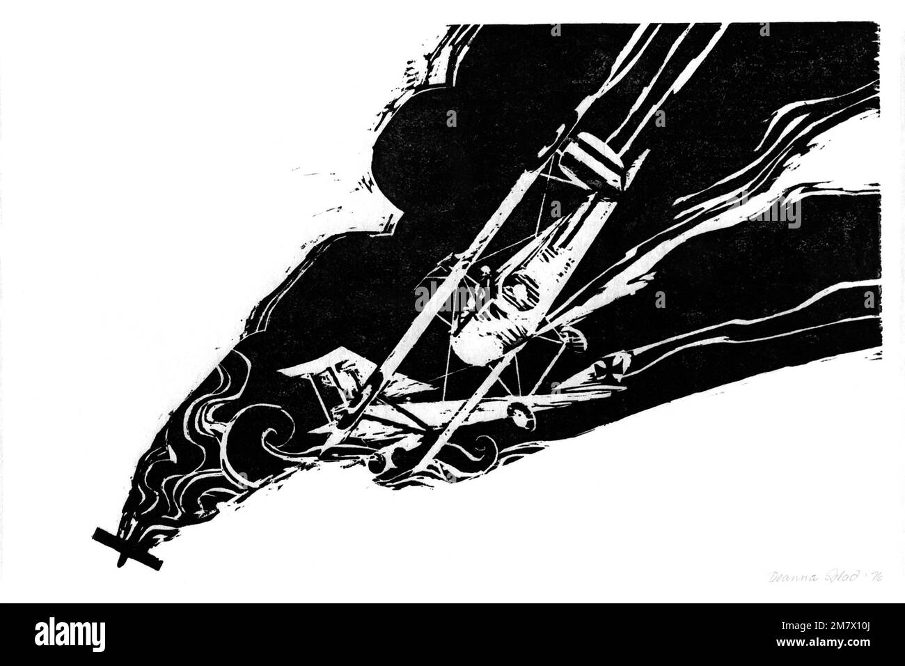 Illustrazione: 'Dogfight' artista: Deanna Hello. Paese: Sconosciuto Foto Stock