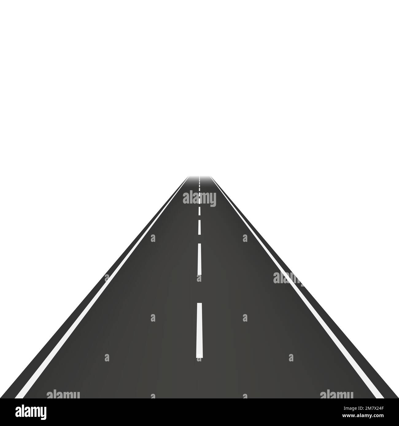 Strada diritta isolata su sfondo trasparente. Illustrazione vettoriale. EPS 10. Illustrazione Vettoriale